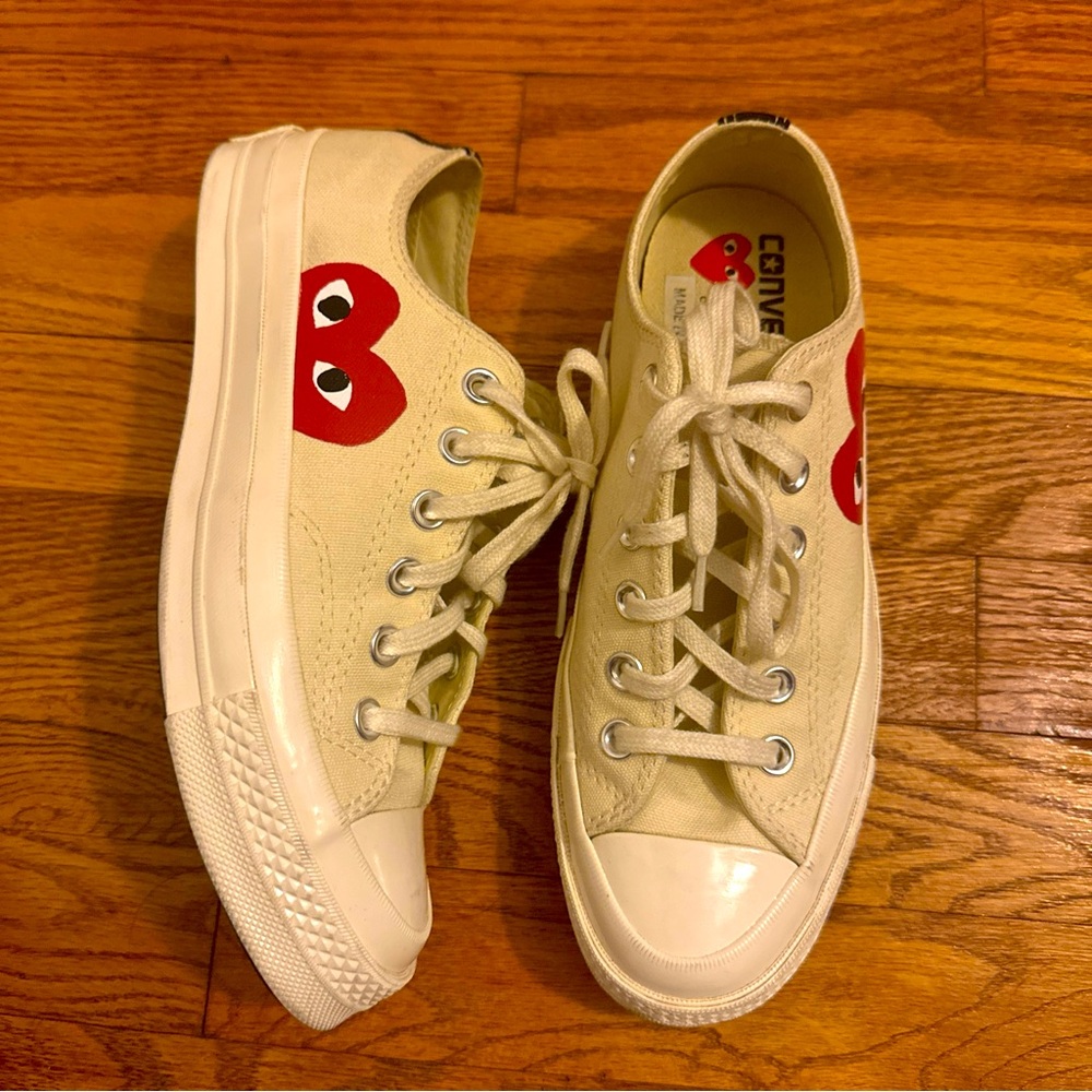 COMMES DES GARÇON CONVERSE SNEAKERS PLAY HEART WOMENS 7.5 MENS 5.5